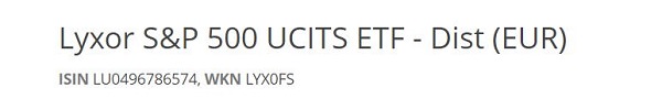 Lyxor S&P 500 UCITS ETF - Dist (EUR)