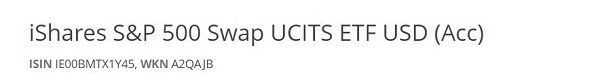 iShares S&P 500 Swap UCITS ETF USD (Acc), beste S&P 500 ETF der Welt, S&P 500 Futures