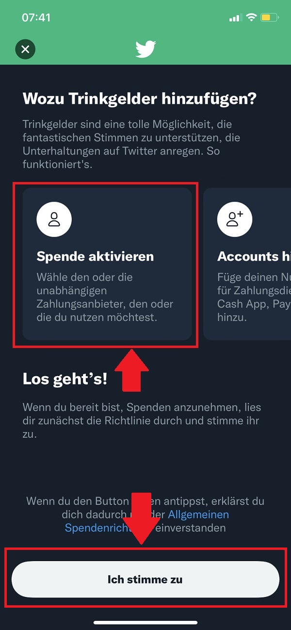 Twitter Spenden Button, Twitter-Spende, Twitter Tip Jar