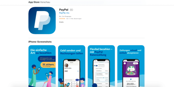 Paypal, App, Apps, Sprachen 