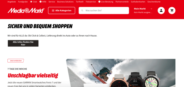 Media Markt, Onlineshops