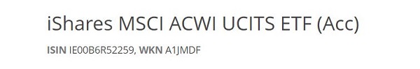 iShares MSCI ACWI UCITS ETF (Acc)