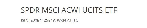 SPDR MSCI ACWI UCITS ETF, MSCI ACWI, MSCI ACWI ETF, MSCI AWI IMI, MSCI World ACWI