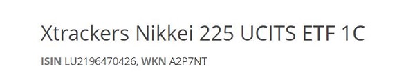 Xtrackers Nikkei 225 UCITS ETF 1C