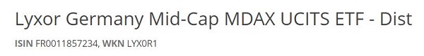 Lyxor Germany Mid-Cap MDAX UCITS ETF - Dist