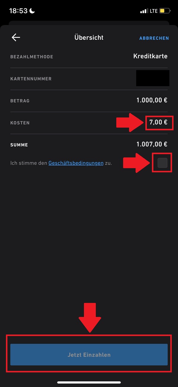 Trade Republic Geld einzahlen Kreditkarte, Trade Republic Geld einzahlen Überweisung, Trade Republic Verrechnungskonto