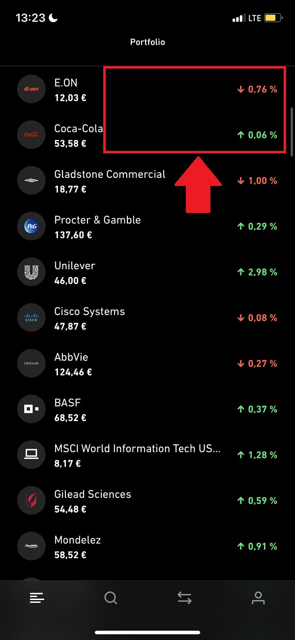 Kursentwicklung Aktien, Kursverlauf Aktien, Trade Republic App