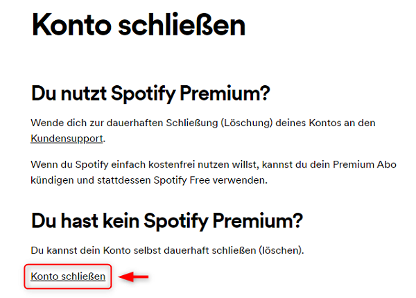 Spotify Website Konto