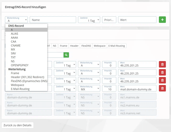 ResellerInterface Domain-Management