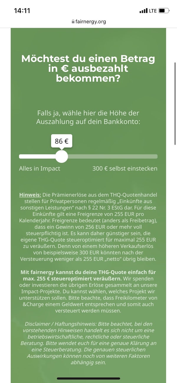 Fairnergy, THG-Quote, THG-Prämie, Treibhausgasminderungquote 