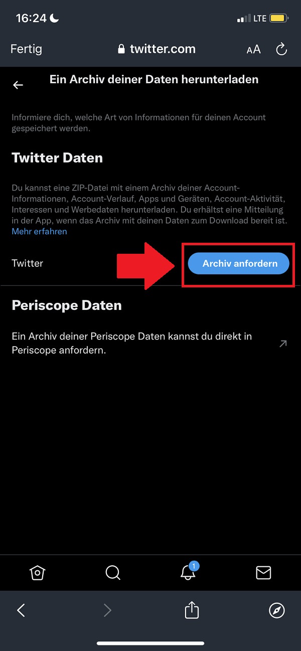 Twitter Daten herunterladen, Twitter-Archiv herunterladen, Twitter Archive Download