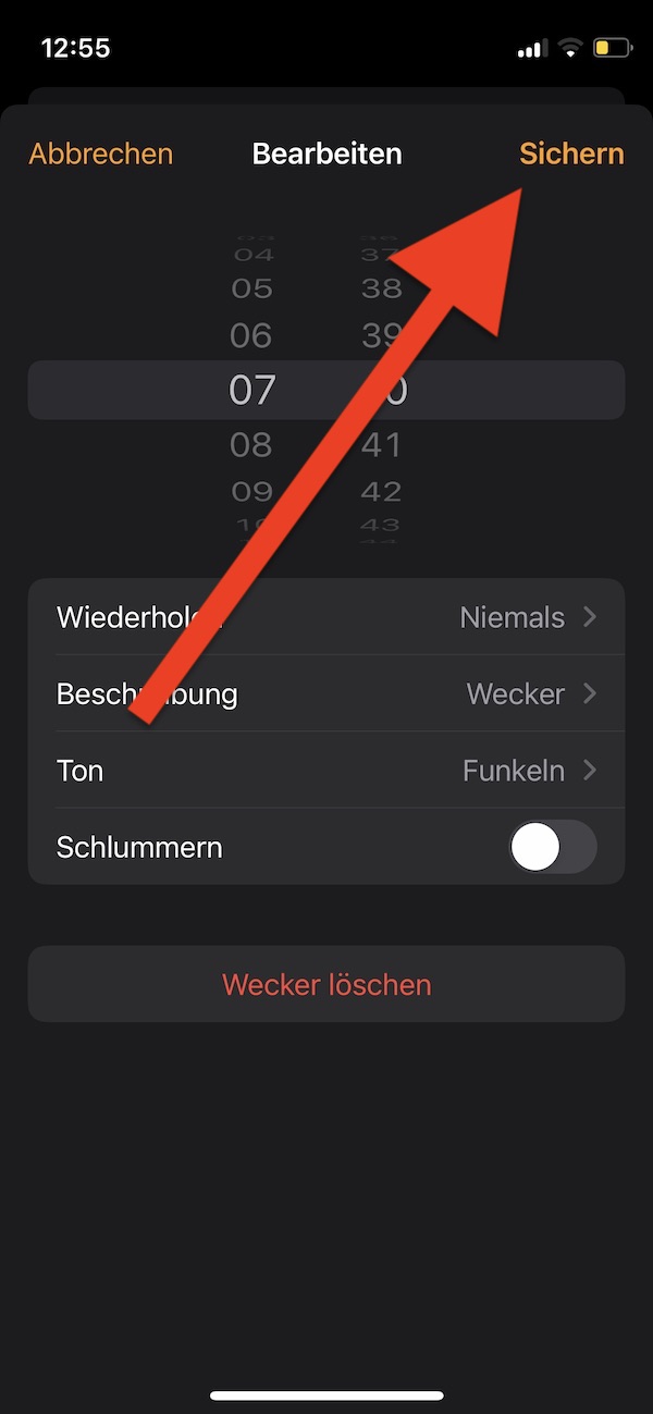 Schlummerfunktion iPhone