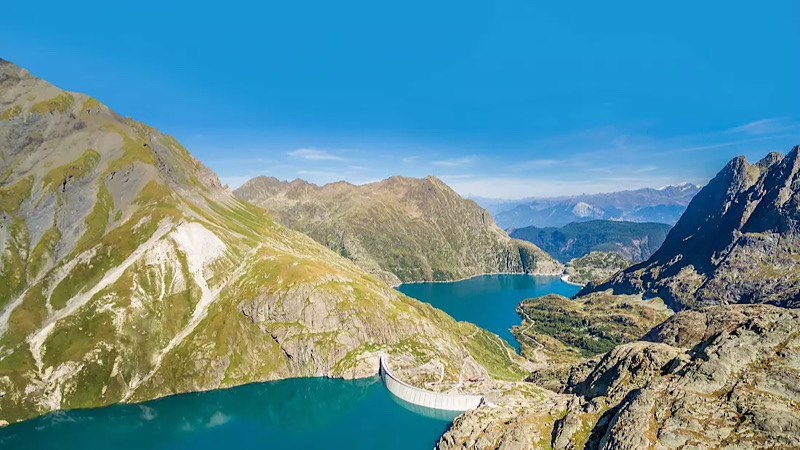 Wasserbatterie, Pumpspeicherkraftwerk, Laufwasserkraftwerk, Schweiz