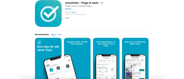 Flüge buchen, checkfelix, Flug