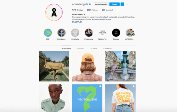 Influencermarketing, Armed Angels, Instagram