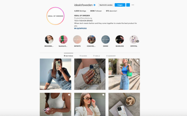 Influencermarketing, Ideal of Sweden, Instagram