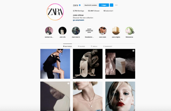 Influencermarketing, Zara, Instagram