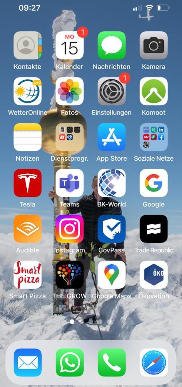 Gerold Wolfarth, bk group, Homescreen