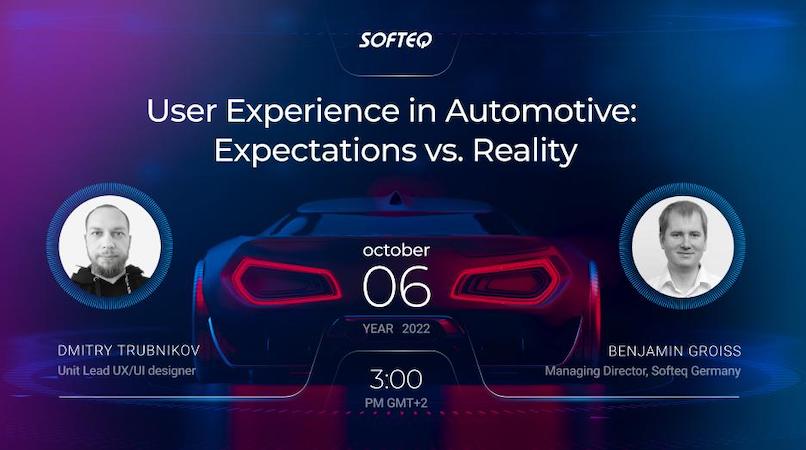 Webinar User Experience in der Automobilbranche Softeq