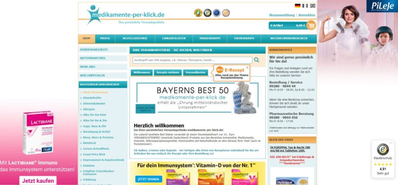 Online Apotheken, Medizin, Gesundheit, E-Commerce, Deutschland, Kunden, Service