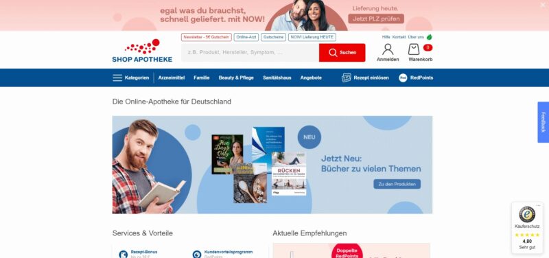  Medizin, Gesundheit, E-Commerce, Deutschland, Kunden, Service