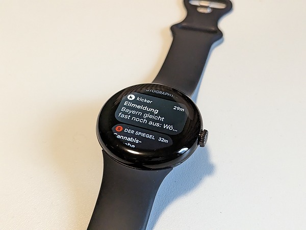 Google Pixel Watch Benachrichtigungen