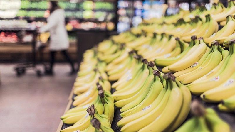 Bananen, Supermarkt, Einkauf, gesund einkaufen, nachhaltig einkaufen