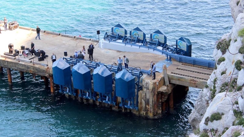 These wave power plants generate electricity on the coast