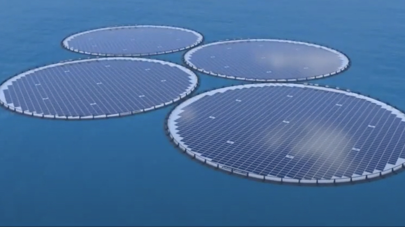 This is the first offshore solar plant