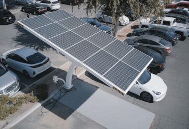 Solaranlage, Solardächer, Frankreich, Parkplatz