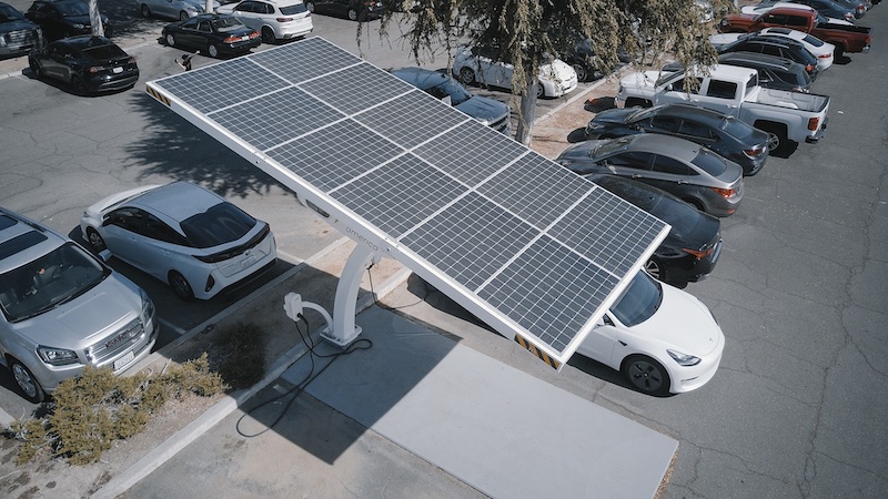 Solaranlage, Solardächer, Frankreich, Parkplatz