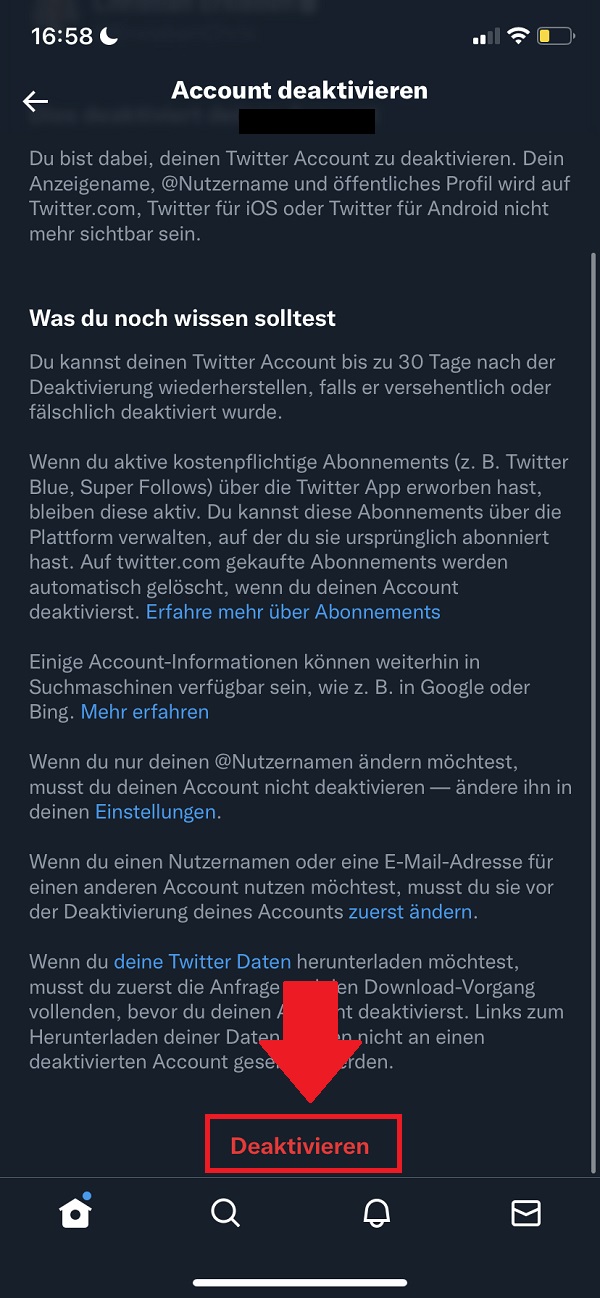  Twitter deaktivieren, Twitter Account deaktivieren