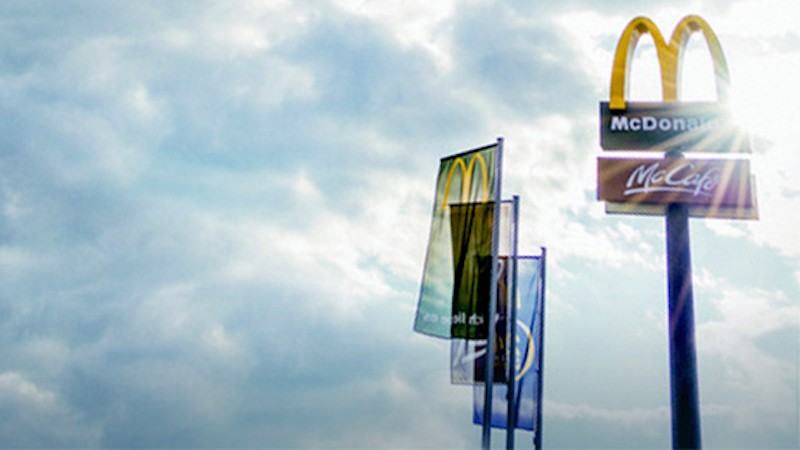 Automatisierter McDonalds, Flagge, Logo, Fast Food
