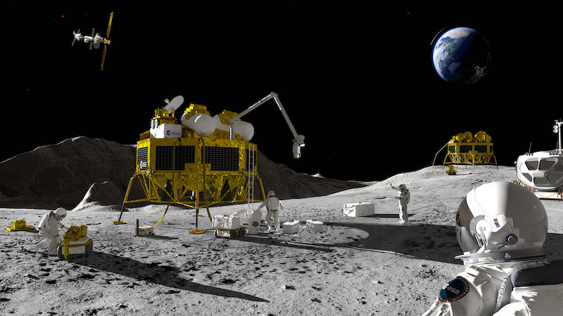 Batterie aus Atommüll, Mond, Weltraum, Kolonie, Raumfahrt