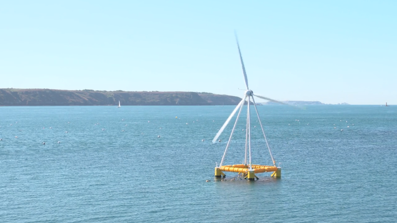 Floating wind turbine to generate electricity on the Atlantic