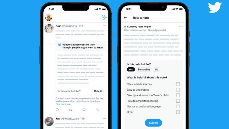 Twitter Community Notes, Faktencheck, Fake News, Elon Musk