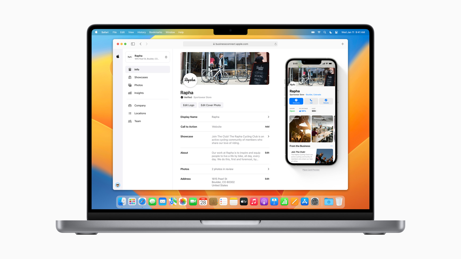 Apple Business Connect, Unternehmen, Apple