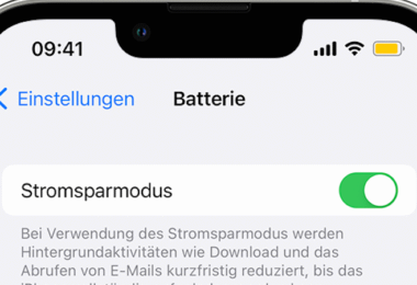 iPhone Akku gelb, Batterie, Ladezustand, Batterieanzeige, Stromsparmodus, Funktion, Smartphone, iOS, Tipps, Tricks,