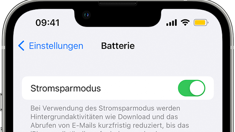 iPhone Akku gelb, Batterie, Ladezustand, Batterieanzeige, Stromsparmodus, Funktion, Smartphone, iOS, Tipps, Tricks,