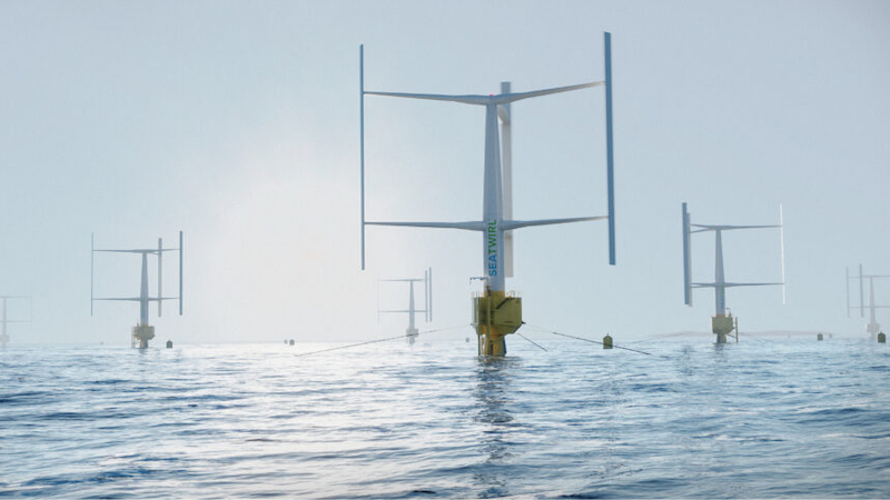 Vertical axis floating wind turbine starts operation