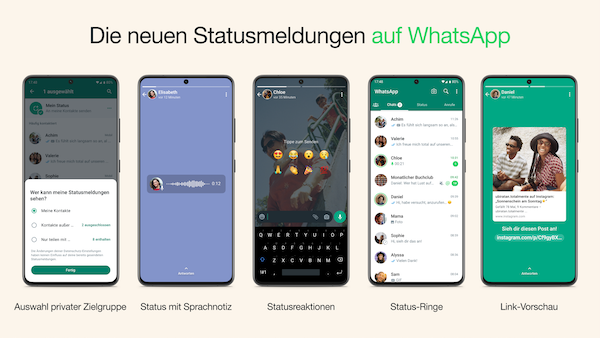 WhatsApp, Sprachnachricht WhatsApp-Status