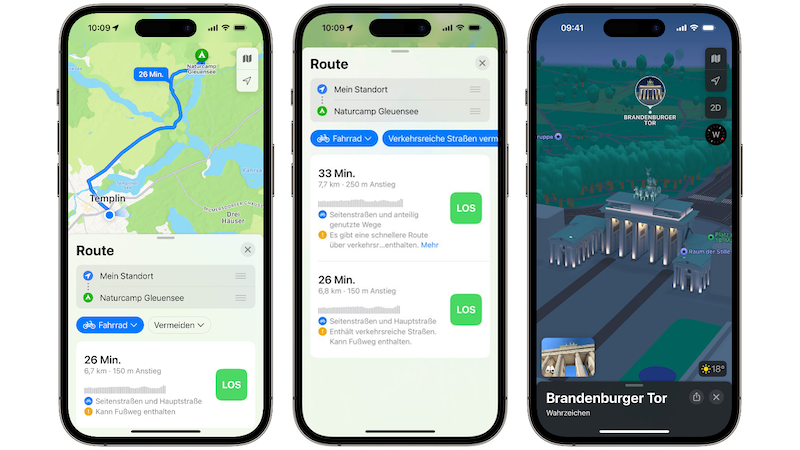 Apple, Karten App Fahrrad, iPhone, Apps, Routenplaner