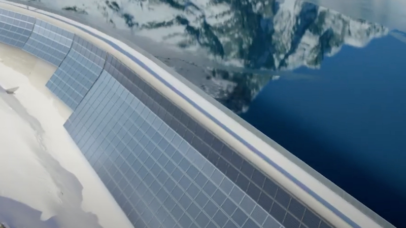 The highest dam in Europe is also a gigantic solar system