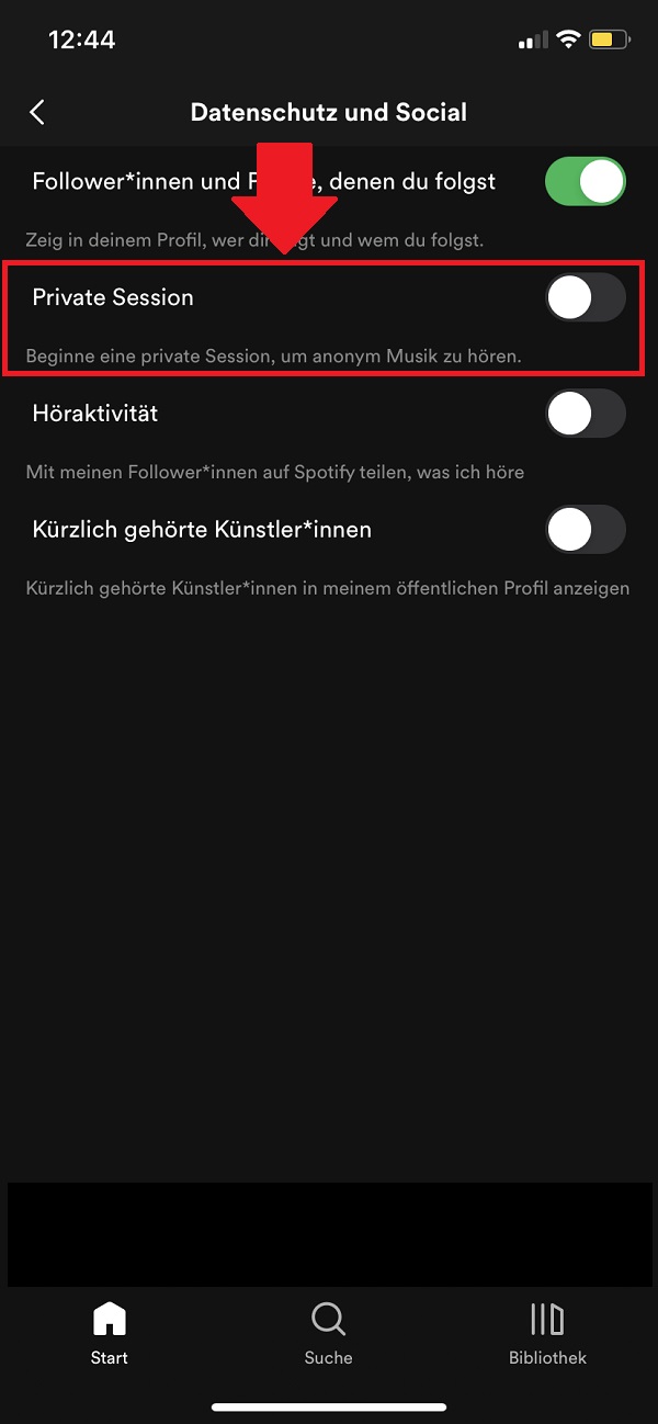 Spotify Private Session, Private Session in Spotify, Private Spotify Session iPhone