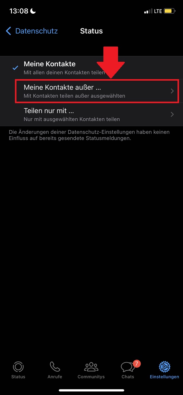  Whatsapp Einstellungen Status