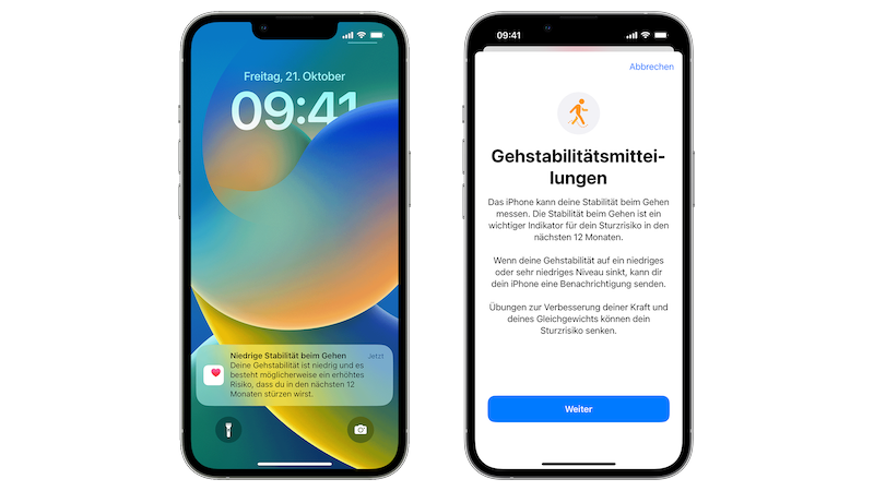 Monitor walking stability on the iPhone: A curious feature