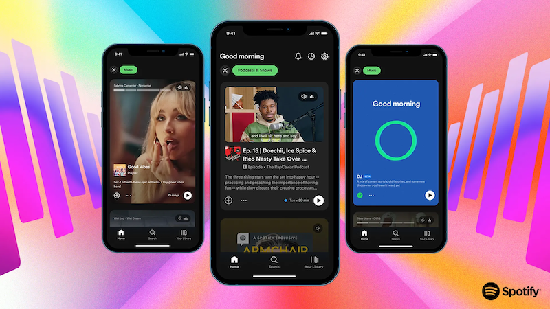 Spotify, Musik-Streaming, Streamingdienst, neuer Homescreen