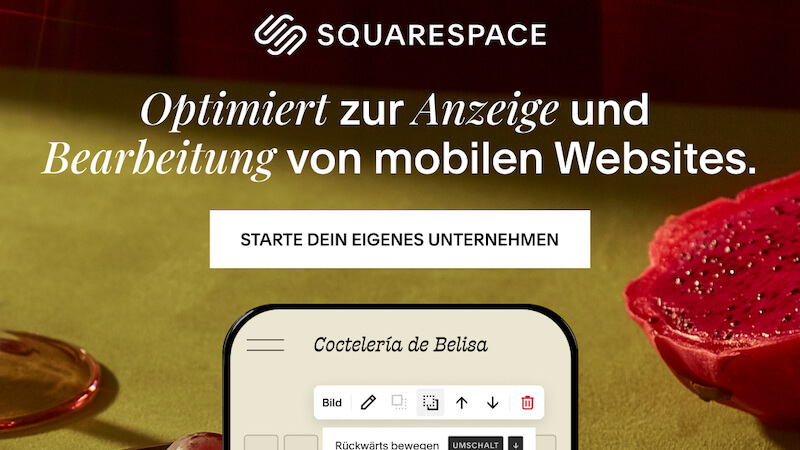 That’s why Squarespace is ideal for building your website [Anzeige]