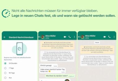 WhatsApp selbstlöschende Nachrichten, WhatsApp, Meta