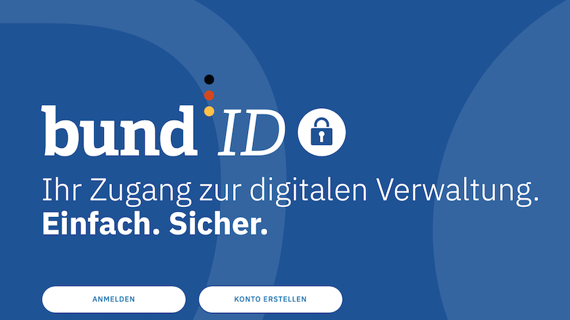 BundID Konto erstellen, digitales Postfach, Behörden, BundID